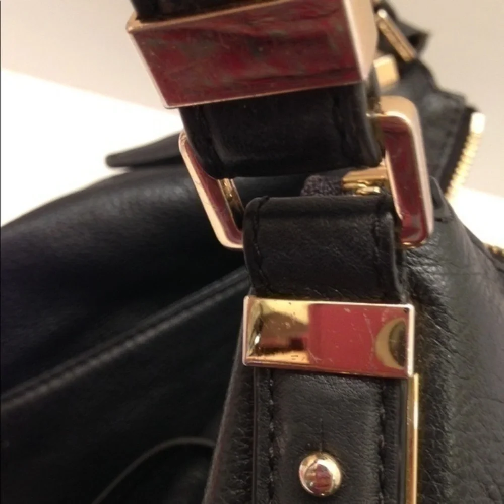 Michael Kors soft black leather shoulder bag